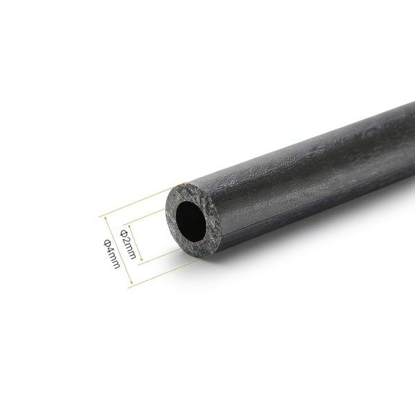 uxcell Carbon Fiber Tube 4mm OD x 2mm ID 420mm Pultruded Rod-2