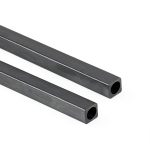 uxcell Carbon Fiber Tube 5mm Square Pultruded 200mm Lightweight Strong-0