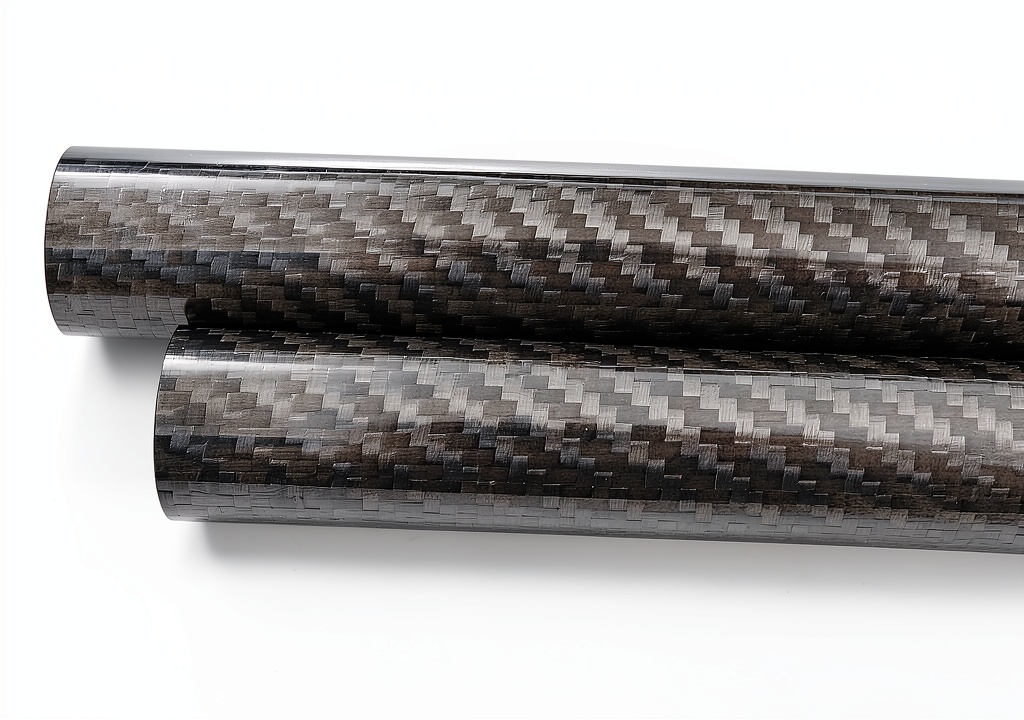 Installing WHABEST Carbon Fiber Tube 3K Roll Wrapped 28x30x1000mm Glossy Twill on a wooden workbench