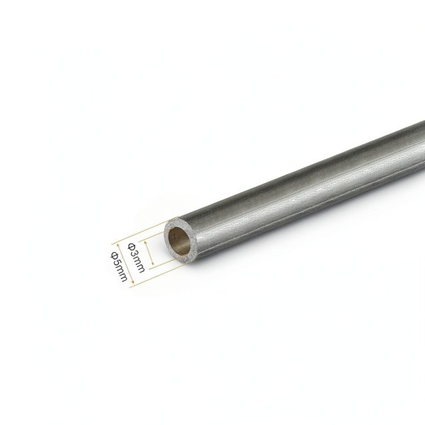 uxcell Carbon Fiber Tube 5mm OD x 3mm ID 400mm Pultruded Rod-2