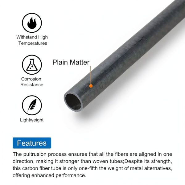 Carbon Fiber Tube MECCANIXITY 8x10mm 170mm Matte Hollow Rod-3