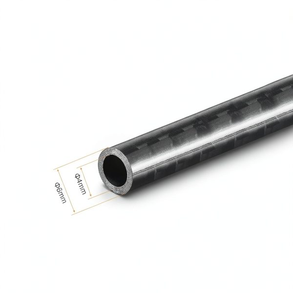 uxcell Carbon Fiber Tube 6mm x 400mm Round Roll Lightweight Industrial-2