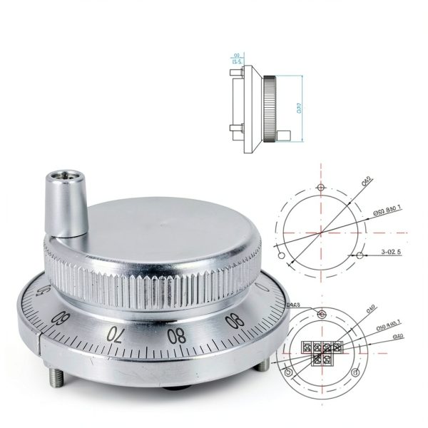 Hand Wheel Pulse Encoder Walfront 5V 60mm CNC Manual Control-1