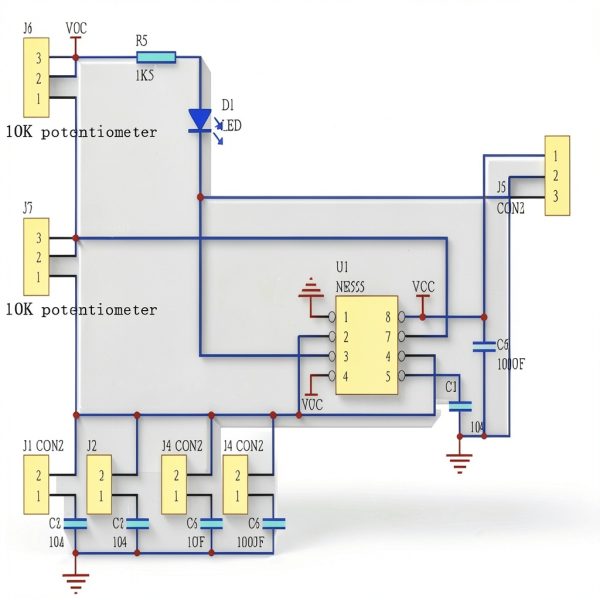 Anmbest DC5-15V 4.2V-11.4V V-PP NE555 Pulse Generator Module 5PCS-3