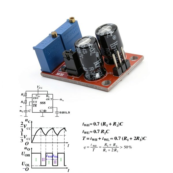 Anmbest DC5-15V 4.2V-11.4V V-PP NE555 Pulse Generator Module 5PCS-4