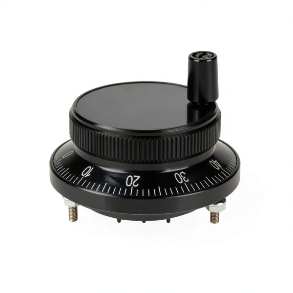 5V 60MM Hand Wheel Pulse Encoder Mill Router Manual Control Aviation Aluminum Rotary Knob Encoder for CNC System (Black)-8