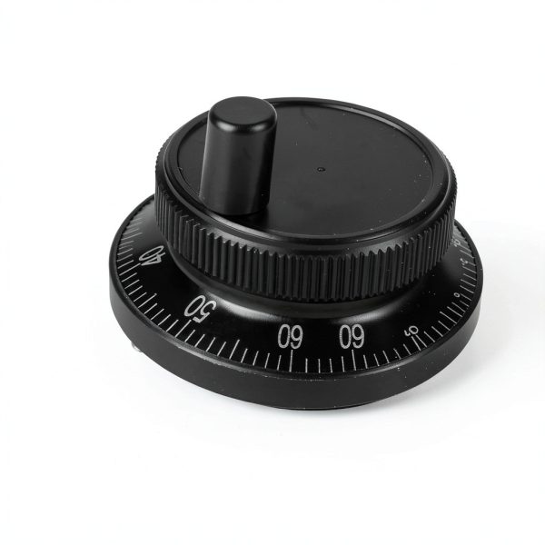 5V 60MM Hand Wheel Pulse Encoder Mill Router Manual Control Aviation Aluminum Rotary Knob Encoder for CNC System (Black)-2
