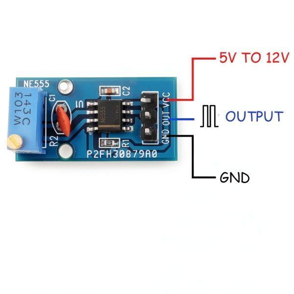 DAOKAI NE555 Pulse Generator 5Pcs – Frequency with Dupont Cable-3