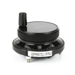 5V 60MM Hand Wheel Pulse Encoder Mill Router Manual Control Aviation Aluminum Rotary Knob Encoder for CNC System (Black)-0